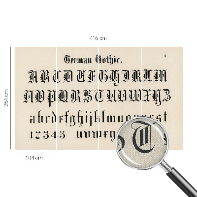 Tapetai Gotiškasis bogstaveris