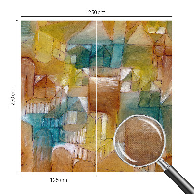 Savaime lipnus fototapetas su geometrinių konstruktorių motyvu