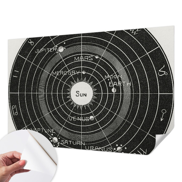 3D fototapetas sienoms su kosmine diagrama
