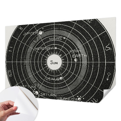 3D fototapetas sienoms su kosmine diagrama