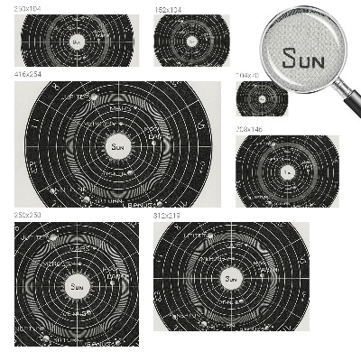 3D fototapetas sienoms su kosmine diagrama