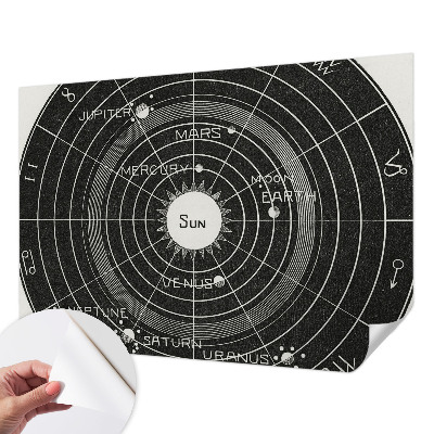3D fototapetas sienoms su kosmine diagrama