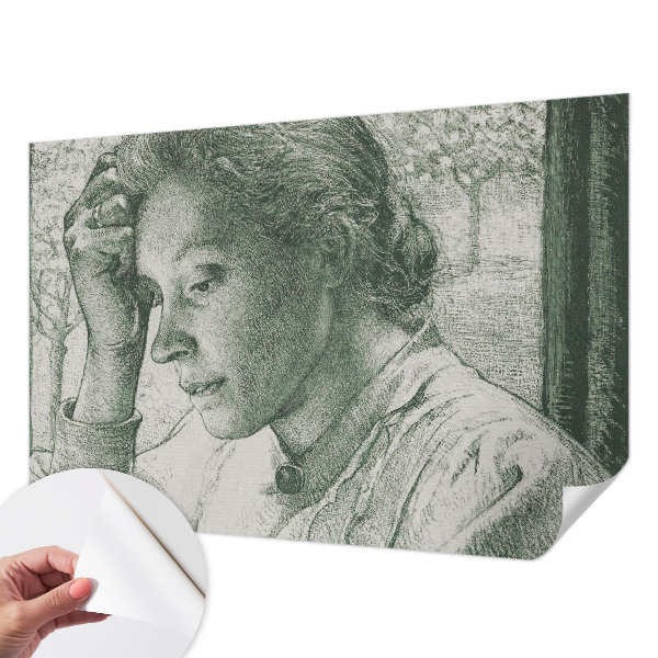 Savaime lipnus fototapetas Atspindinti moteris