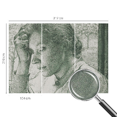 Savaime lipnus fototapetas Atspindinti moteris