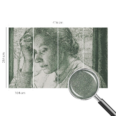 Savaime lipnus fototapetas Atspindinti moteris