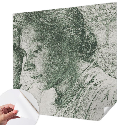 Savaime lipnus fototapetas Atspindinti moteris