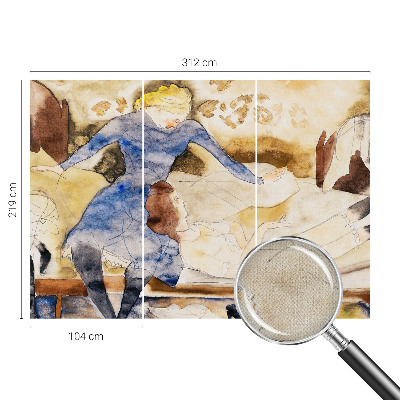 3D fototapetas sienoms Moteriškas fredas