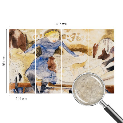 3D fototapetas sienoms Moteriškas fredas