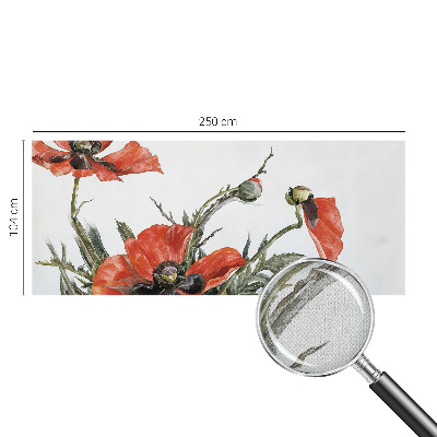 Fototapetas vaikams su raudonomis aguonomis