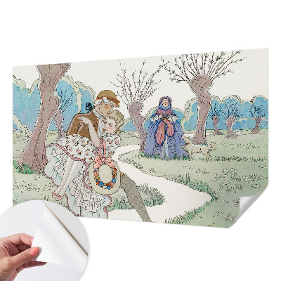 3D fototapetas su romantiška scena
