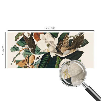 Fototapetai su magnolijos ir paukščio motyvu