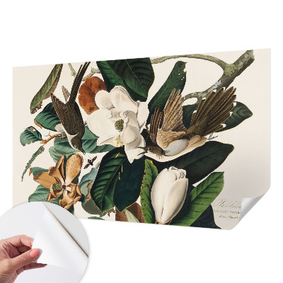 Fototapetai su magnolijos ir paukščio motyvu