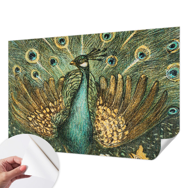 3D fototapetas su didingu paukščiu