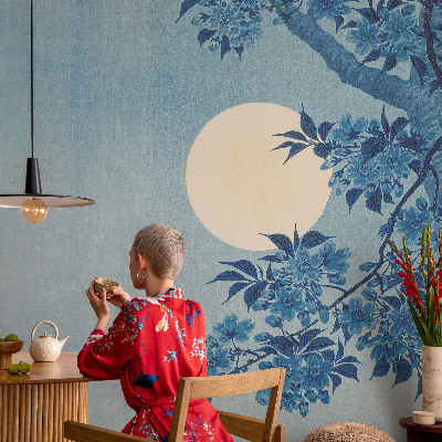 Savaime lipnus fototapetas su „Blomstermåne“ motyvu