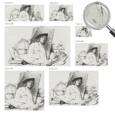 3D fototapetas sienoms Meninis portretas