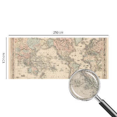 3D fototapetas su istoriniu žemėlapiu