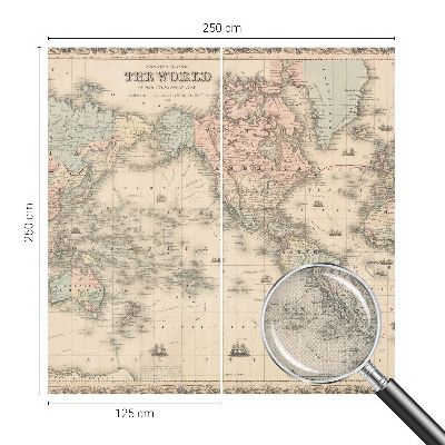 3D fototapetas Istorinis žemėlapis