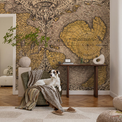 3D fototapetas sienoms Istorinė kartografija