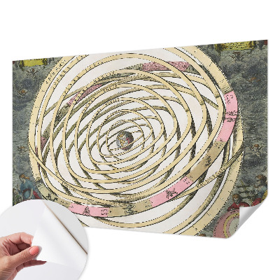 Fototapetas vaiko kambariui su spiralių ir kosmoso motyvais