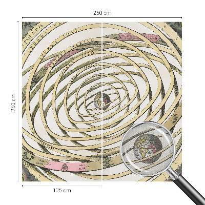 Fototapetas vaiko kambariui su spiralių ir kosmoso motyvais