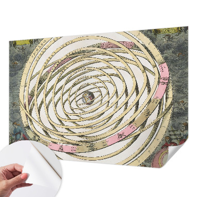 Fototapetas vaiko kambariui su spiralių ir kosmoso motyvais