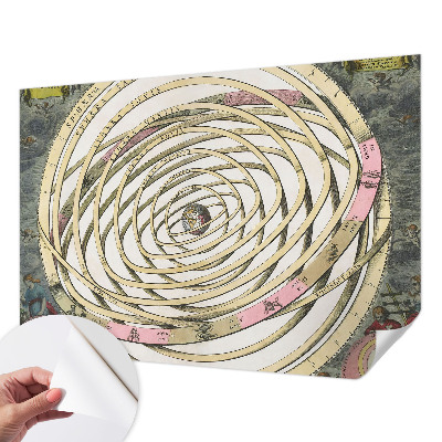 Fototapetas vaiko kambariui su spiralių ir kosmoso motyvais