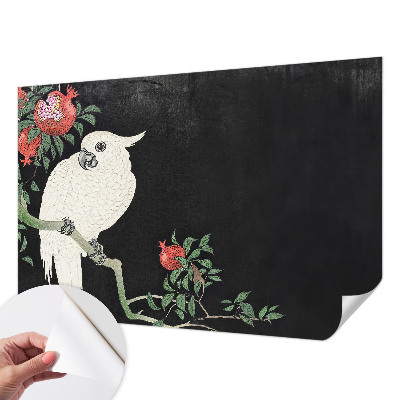 Savaime lipnus fototapetas Granatæble papegøje