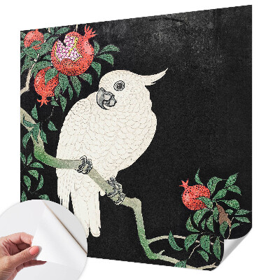 Savaime lipnus fototapetas Granatæble papegøje