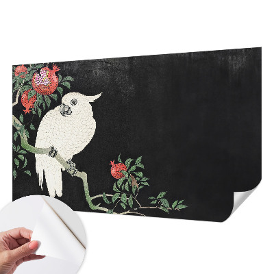 Savaime lipnus fototapetas Granatæble papegøje