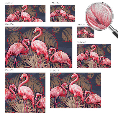 Tapetai su rožiniais flamingais