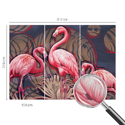 Tapetai su rožiniais flamingais