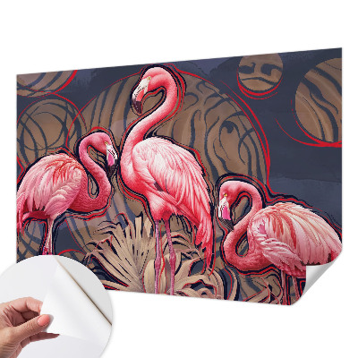 Tapetai su rožiniais flamingais