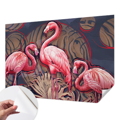 Tapetai su rožiniais flamingais
