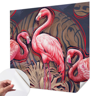Tapetai su rožiniais flamingais