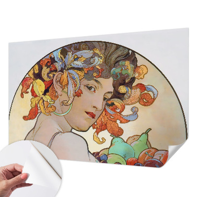 Savaime lipnus fototapetas su spalvingu Art Nouveau stiliaus raštu