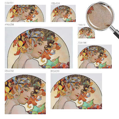 Savaime lipnus fototapetas su spalvingu Art Nouveau stiliaus raštu