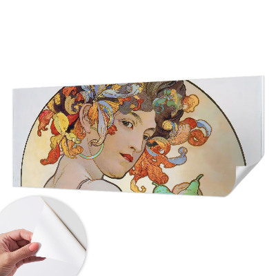 Savaime lipnus fototapetas su spalvingu Art Nouveau stiliaus raštu