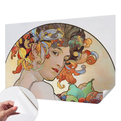 Savaime lipnus fototapetas su spalvingu Art Nouveau stiliaus raštu