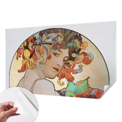 Savaime lipnus fototapetas su spalvingu Art Nouveau stiliaus raštu