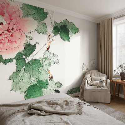 Savaime lipnus fototapetas su subtiliai žydinčiais žiedais