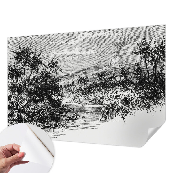 3D fototapetas su egzotiška panorama