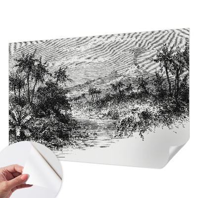 3D fototapetas su egzotiška panorama