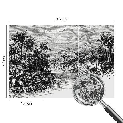 3D fototapetas su egzotiška panorama