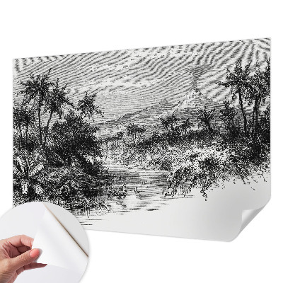 3D fototapetas su egzotiška panorama