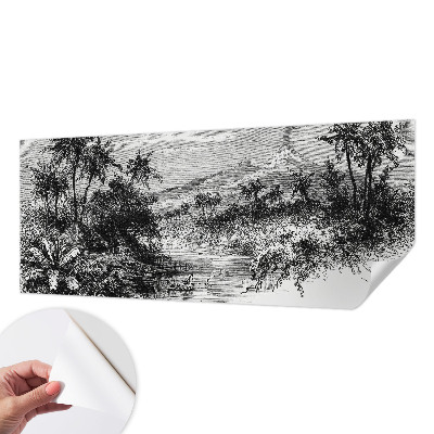 3D fototapetas su egzotiška panorama