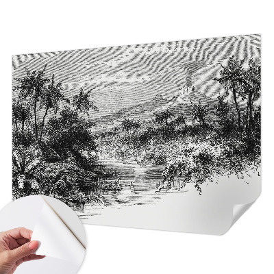 3D fototapetas su egzotiška panorama