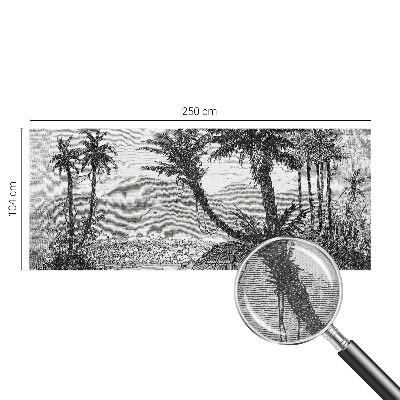 3D fototapetas sienoms su tropikų oazės motyvu