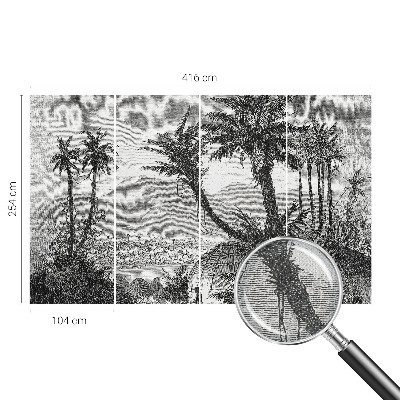 3D fototapetas sienoms su tropikų oazės motyvu
