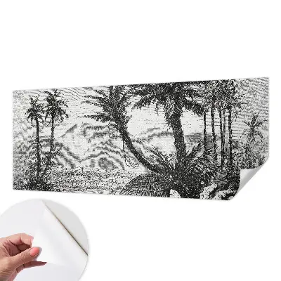 3D fototapetas sienoms su tropikų oazės motyvu