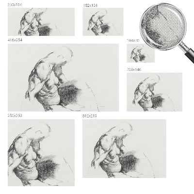 Savaime lipnus fototapetas Mandlig skitse